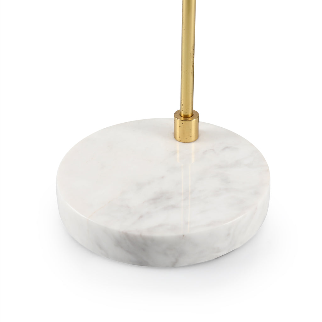 Brass & Marble Curved Table Lamp