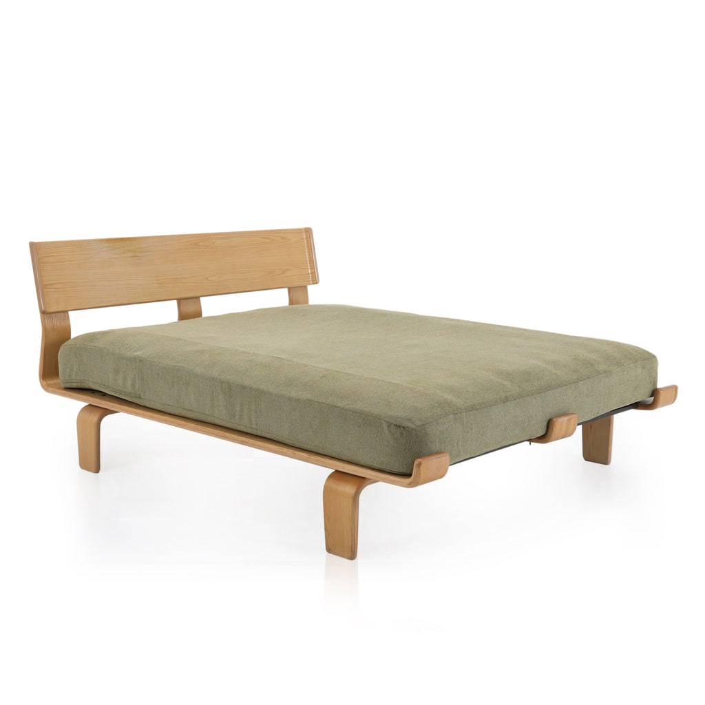 Queen Mattress w/ Muted Green Mattress Cover