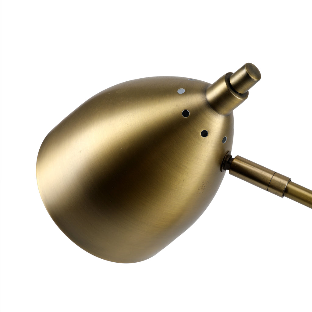 Brass Desk Lamp with Black Base