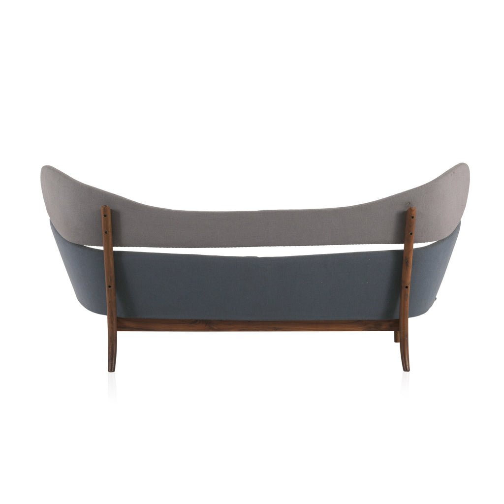Grey / Blue Baker Wingback Sofa