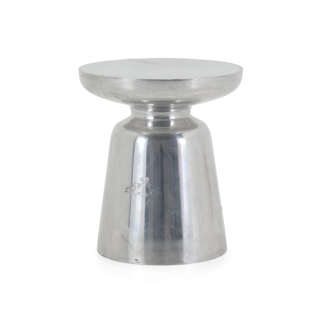 Chrome Round Top Metal Pedestal