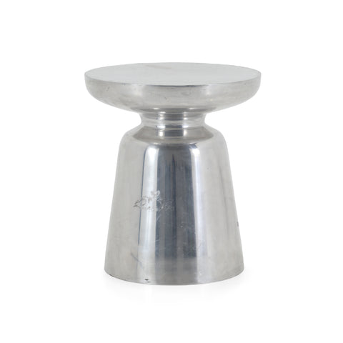 Chrome Round Top Metal Pedestal