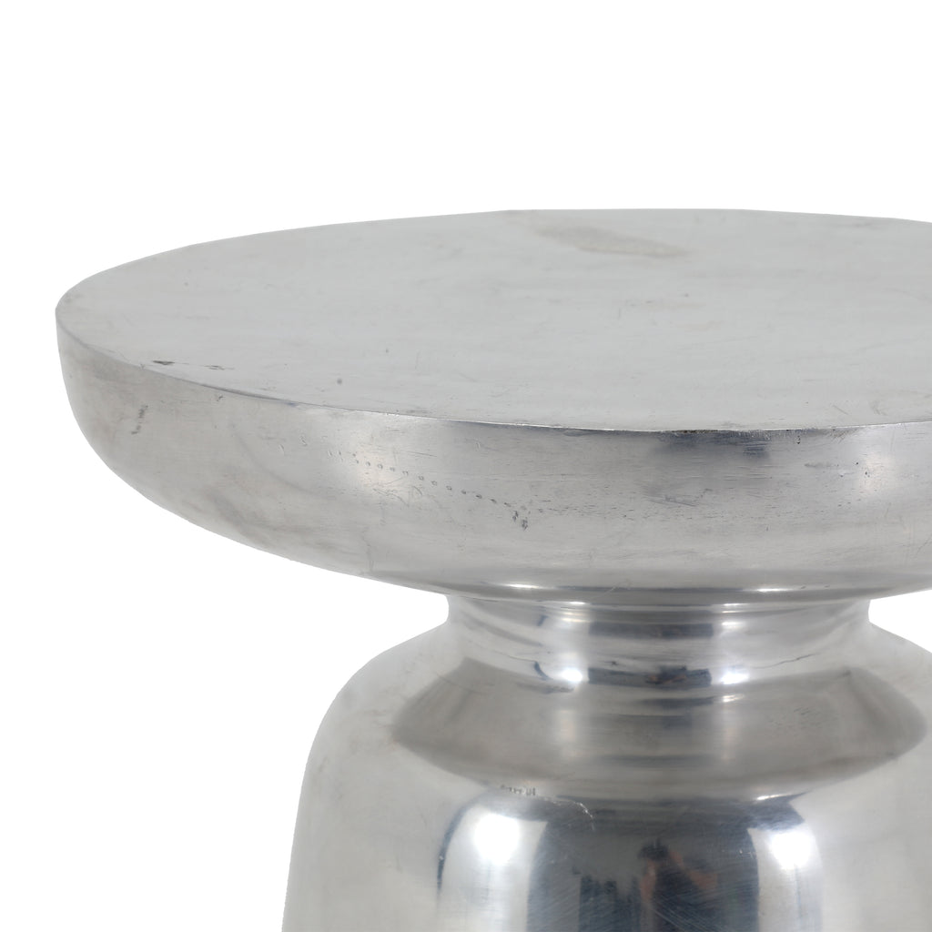 Chrome Round Top Metal Pedestal