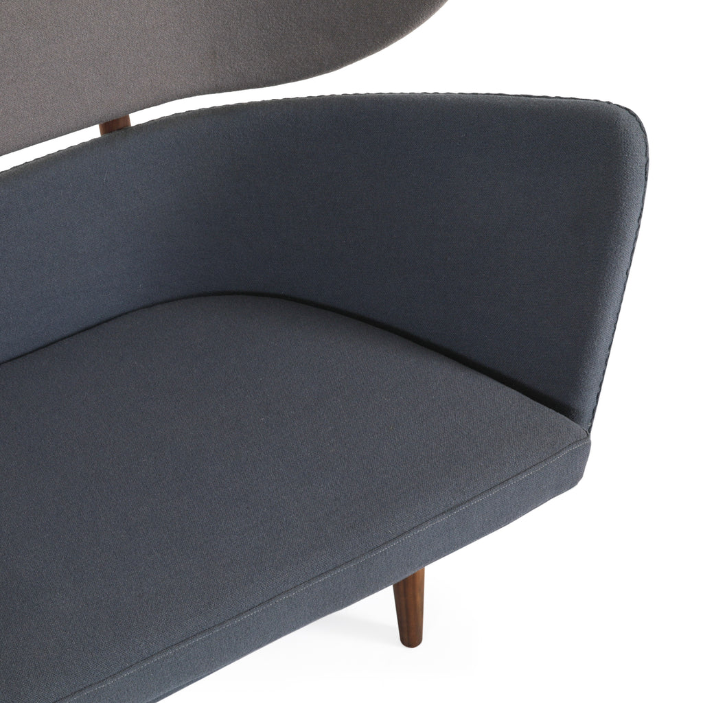 Grey / Blue Baker Wingback Sofa