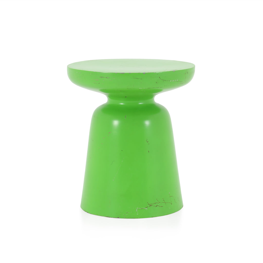 Green Round Top Metal Pedestal