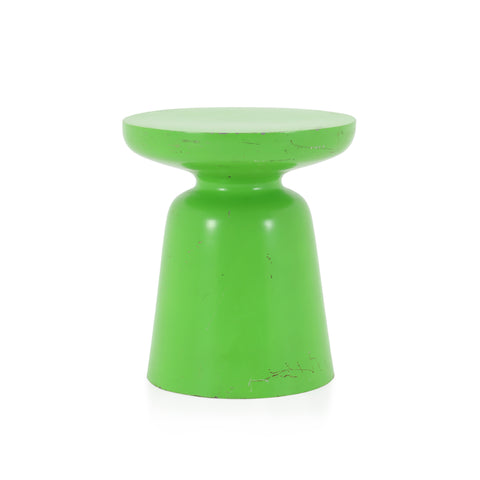 Green Round Top Metal Pedestal