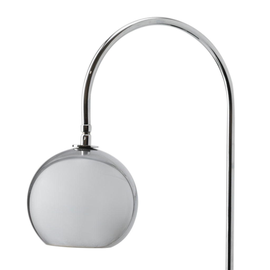 Chrome Orb Curved Table Lamp