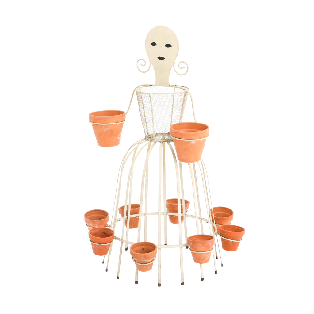 Wire Lady Planter Set