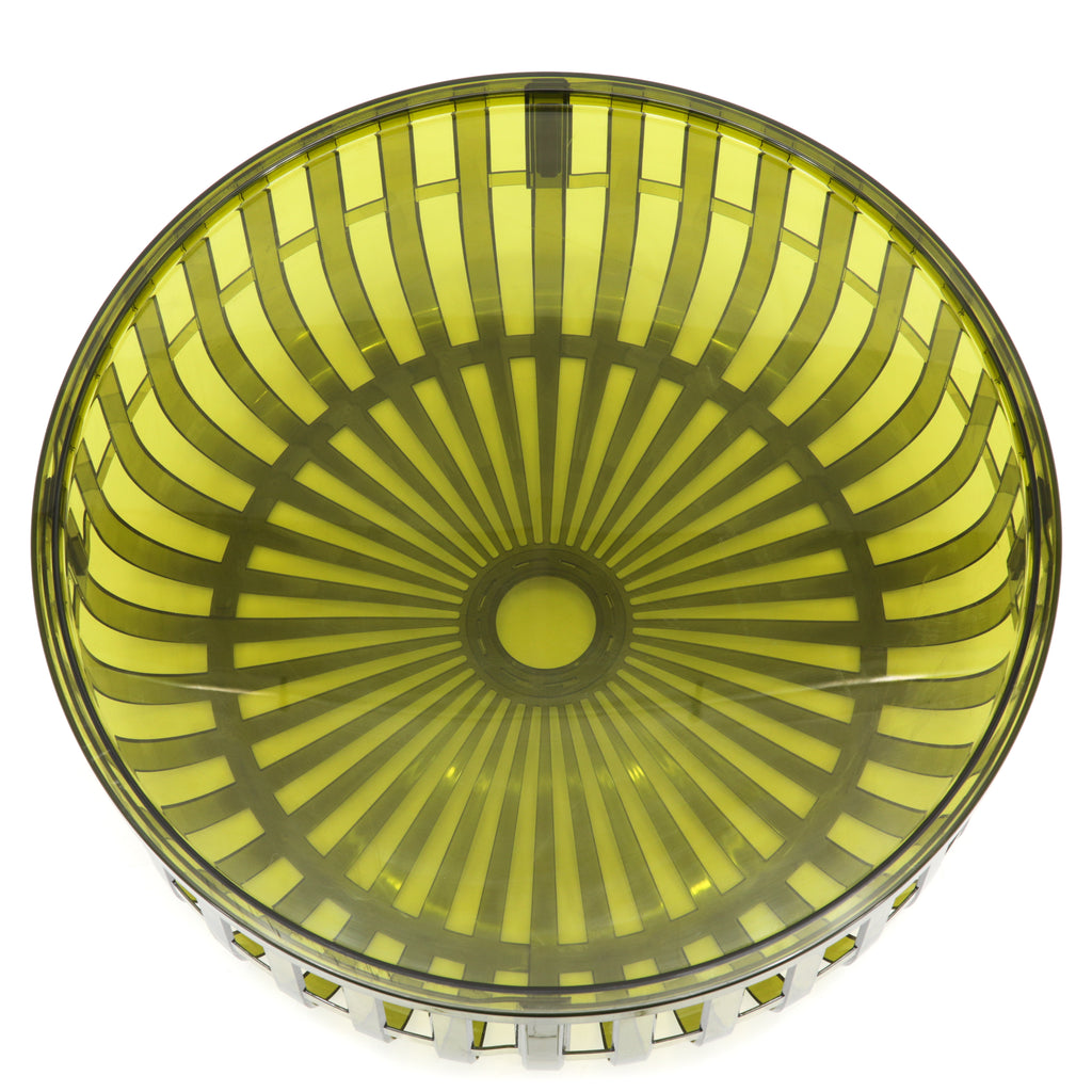 Dark Green Kartell Lucite Round Coffee Table