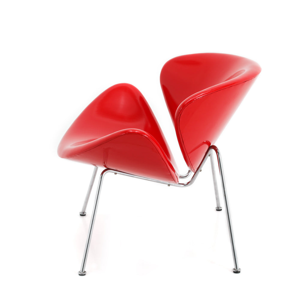 Glossy Red Paulin Oval Slice Chair
