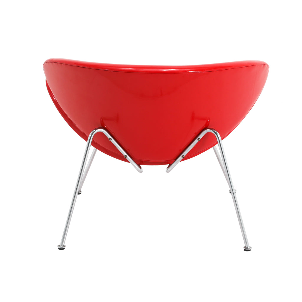 Glossy Red Paulin Oval Slice Chair