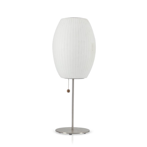 George Nelson Cigar Table Lamp Chrome Base