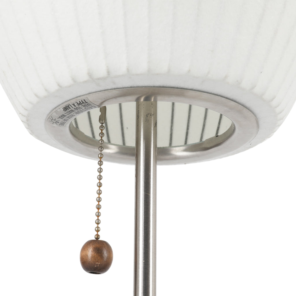 George Nelson Cigar Table Lamp Chrome Base