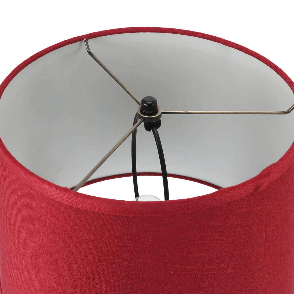 Red and Silver Wavey Table Lamps