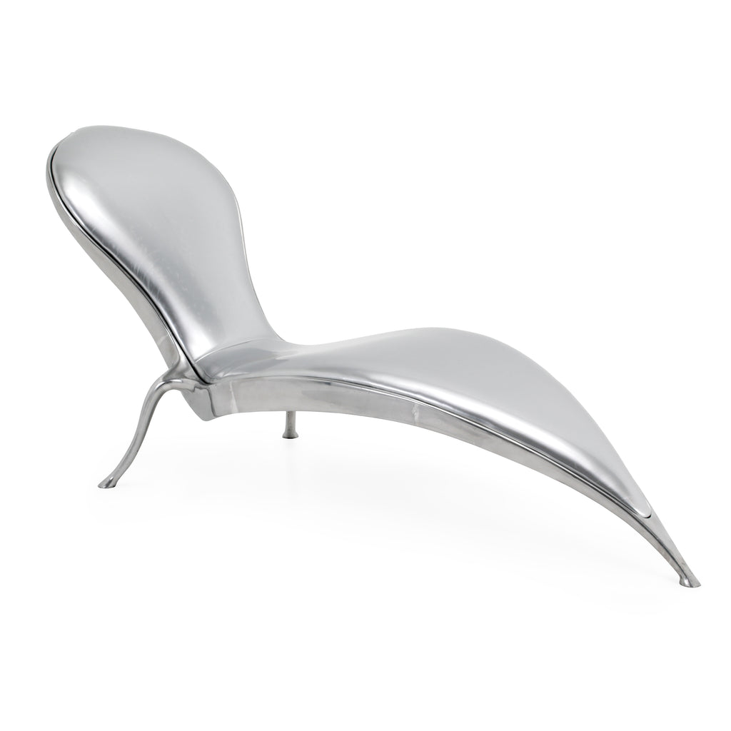 Silver & Chrome Stephane Rondel Chaise