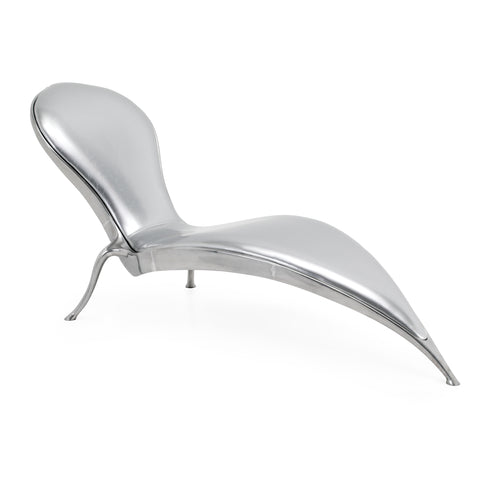 Silver & Chrome Stephane Rondel Chaise