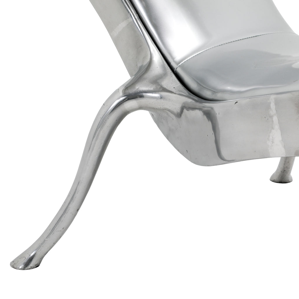 Silver & Chrome Stephane Rondel Chaise