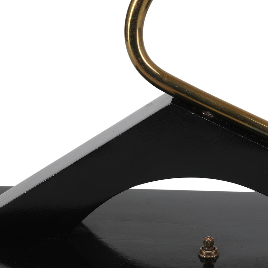 Angled Brass & Black Table Lamp