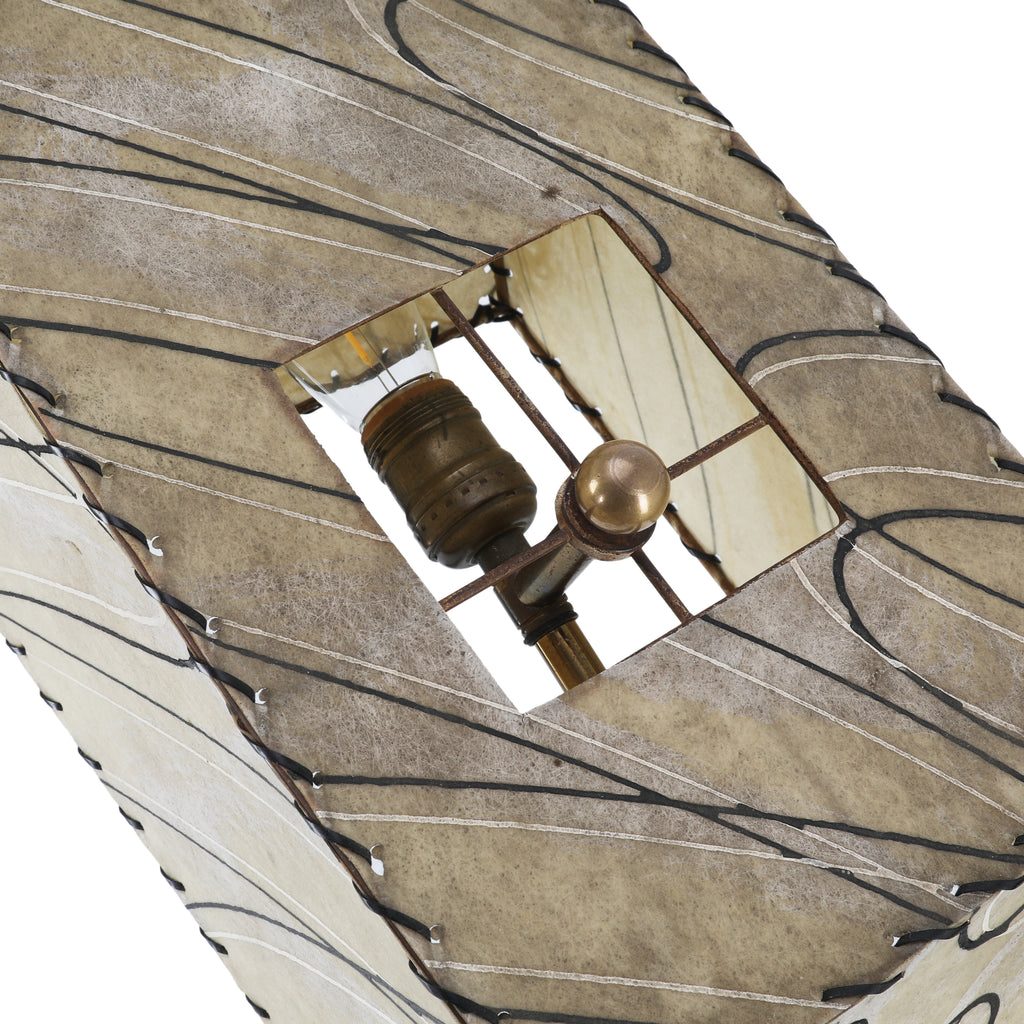 Angled Brass & Black Table Lamp