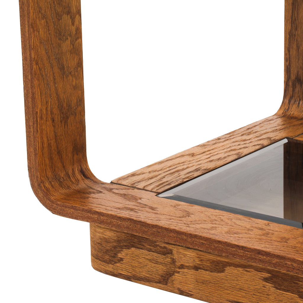 Wood & Glass Open Side Table