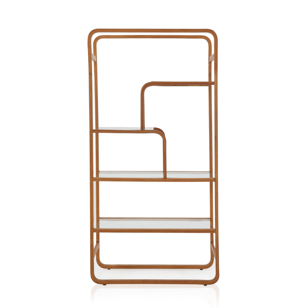 Wood + Glass Shelving Unit