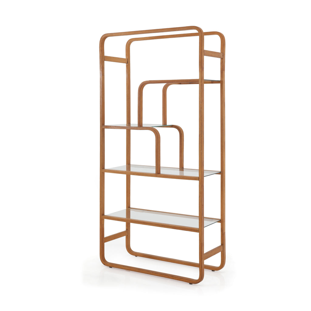 Wood + Glass Shelving Unit
