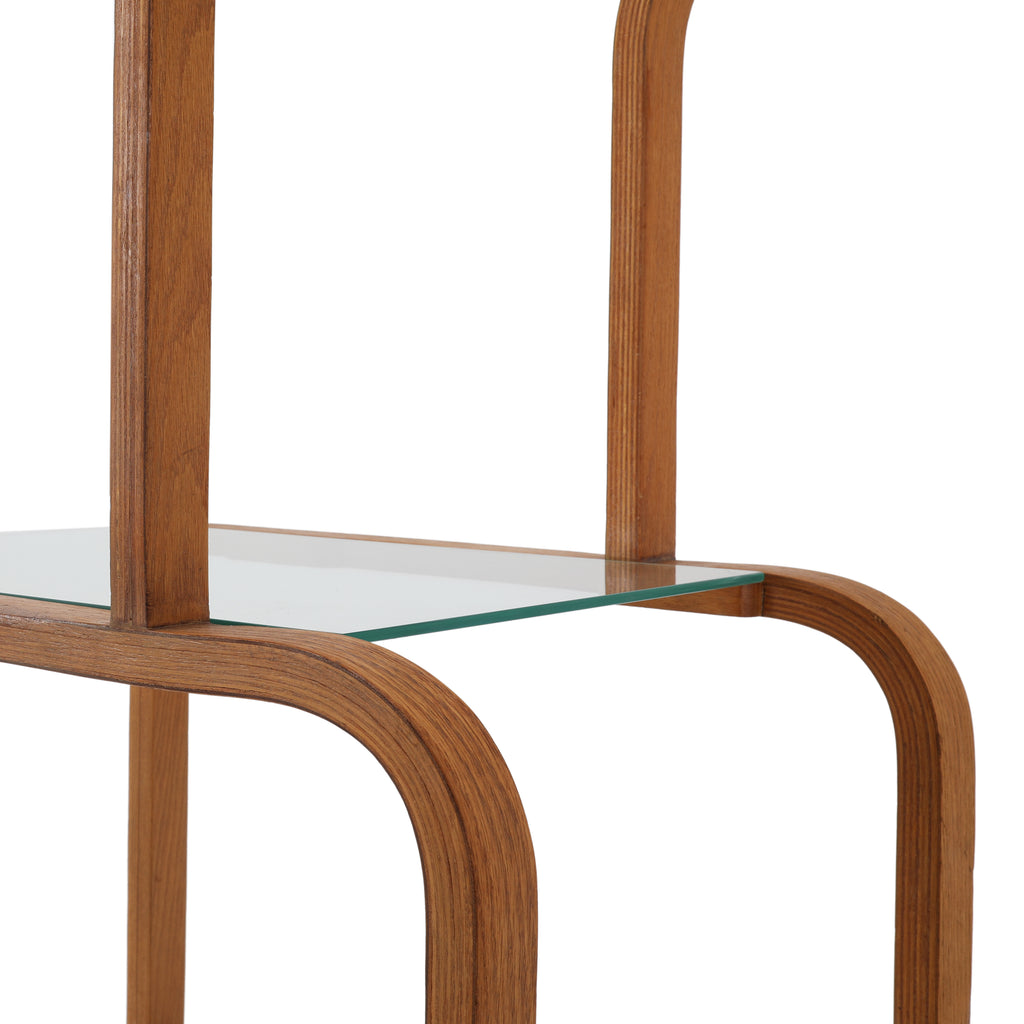 Wood + Glass Shelving Unit