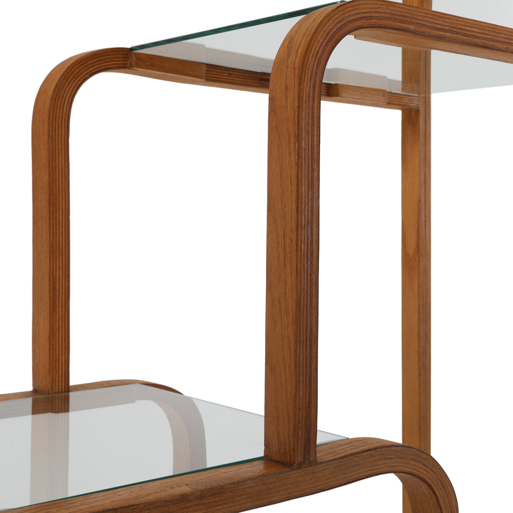 Wood + Glass Shelving Unit