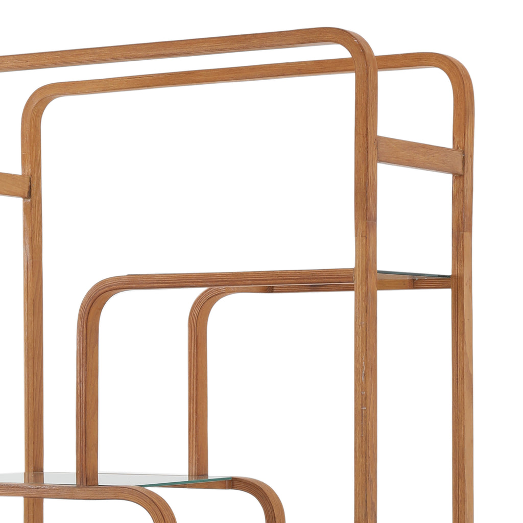 Wood + Glass Shelving Unit