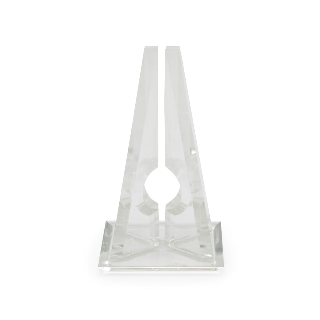 Lucite Pyramid Hivo Van Teal Sculpture (A+D)