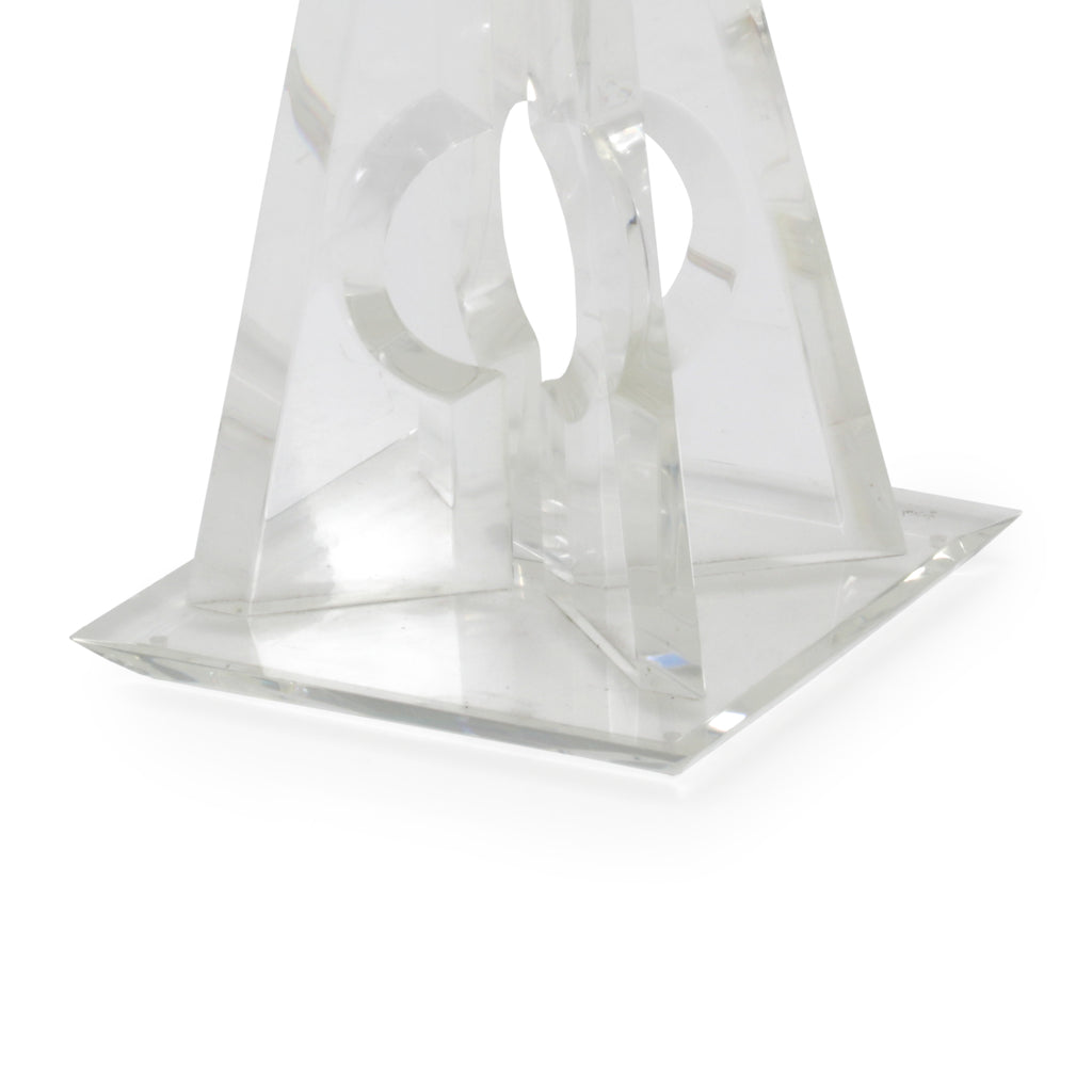 Lucite Pyramid Hivo Van Teal Sculpture (A+D)