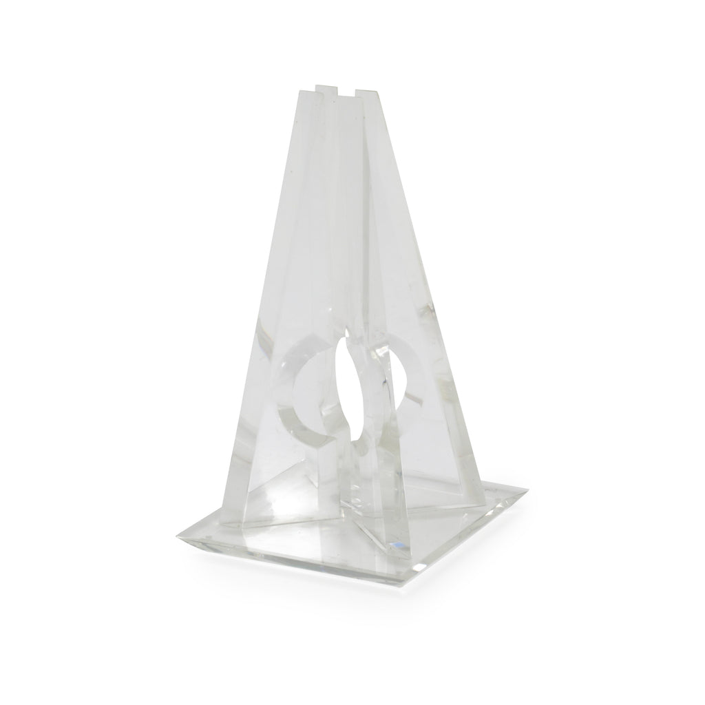Lucite Pyramid Hivo Van Teal Sculpture (A+D)