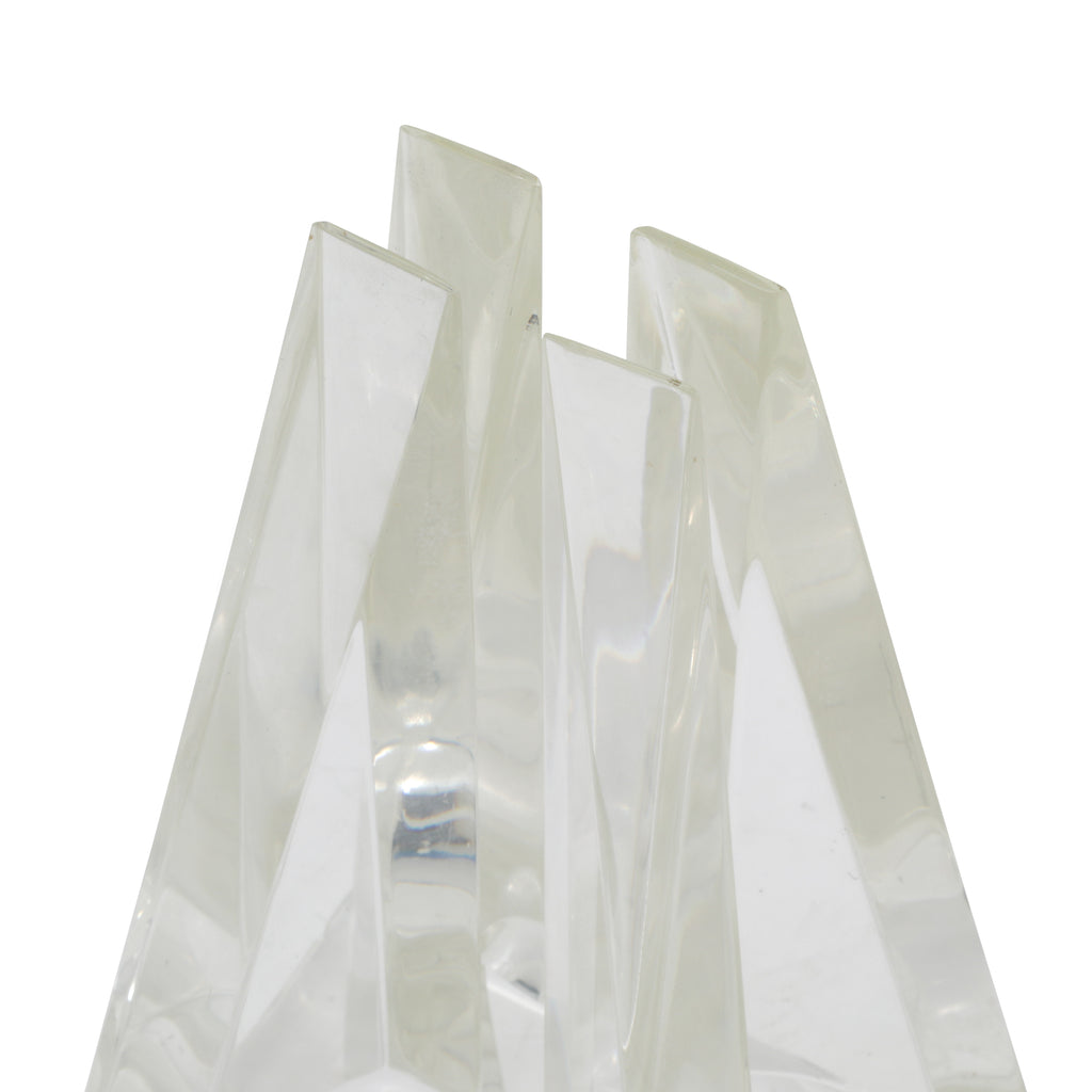 Lucite Pyramid Hivo Van Teal Sculpture (A+D)