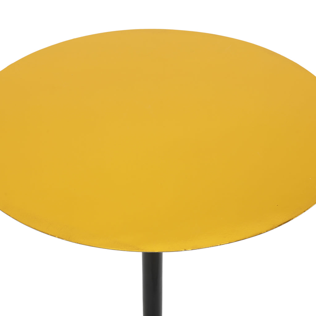 Gold Top Saarinen Style Side Table