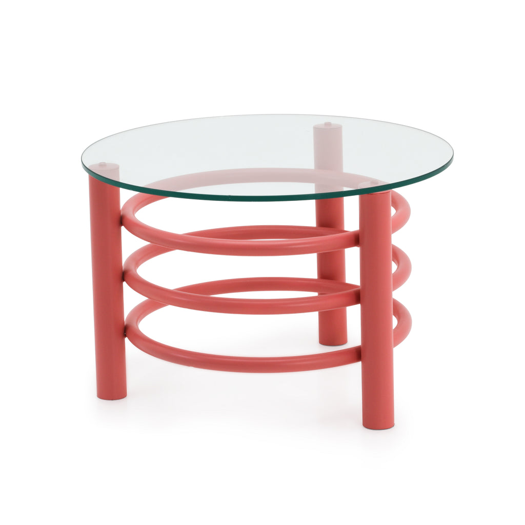 Pink / Glass Side Table
