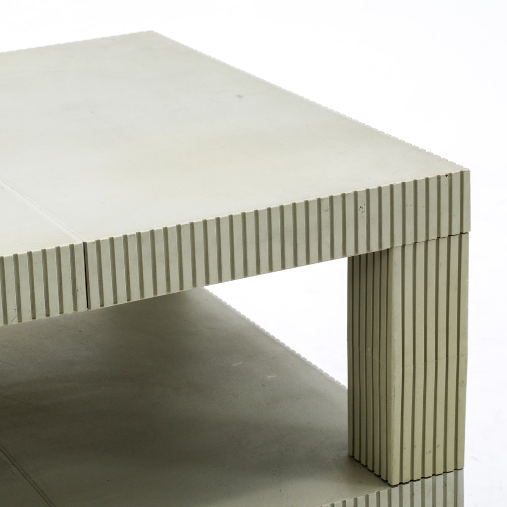 Muted Green Rolling TV Stand