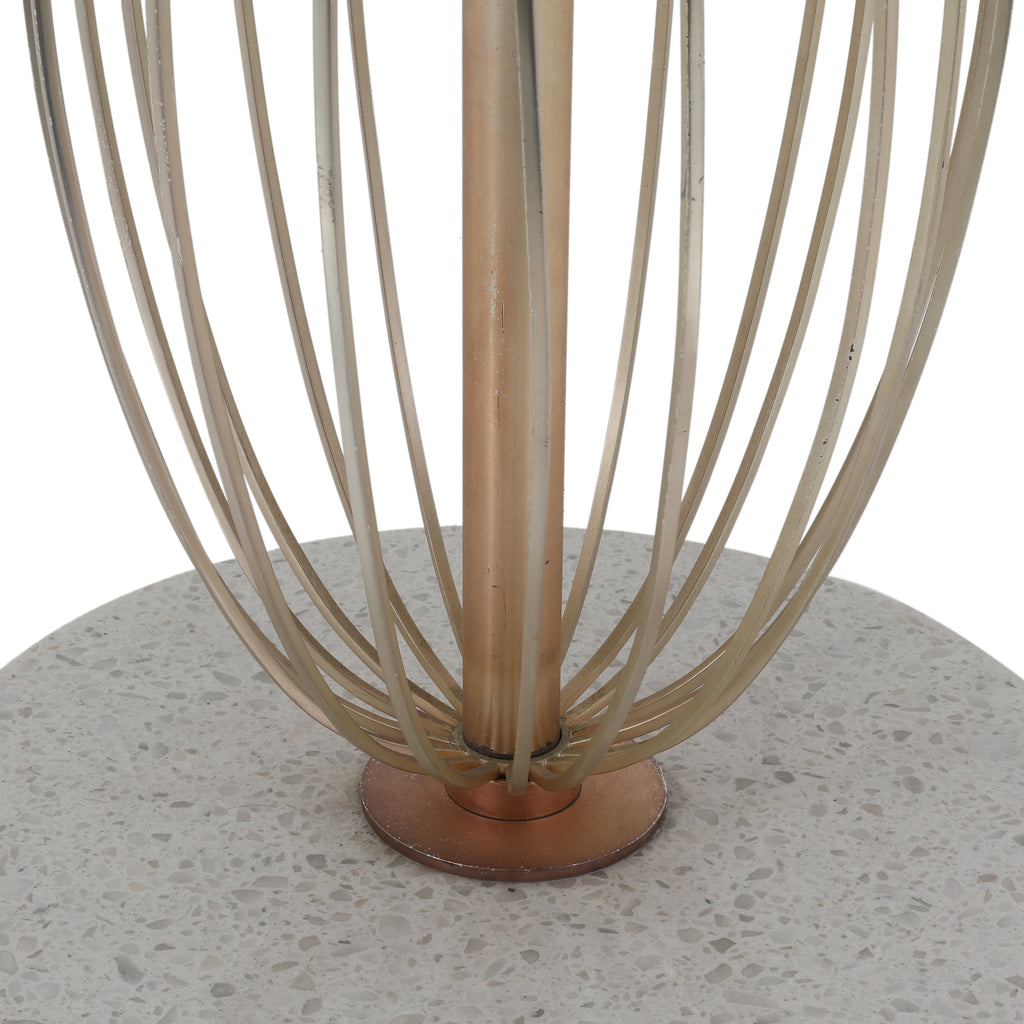 Marbled Top Wire Side Table