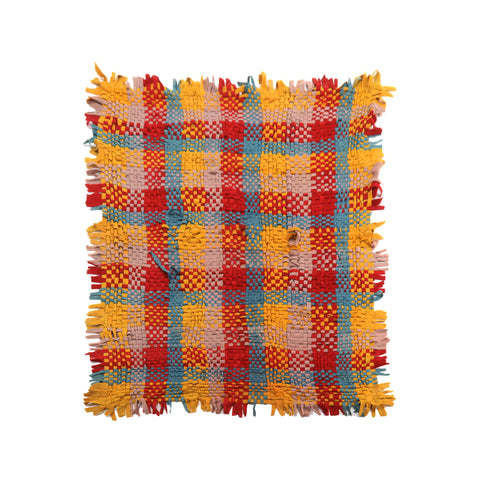Multicolor Woven Felt Throw Blanket