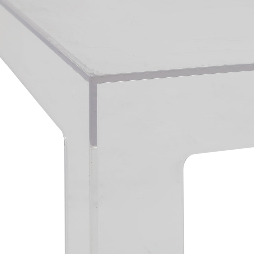 Clear Acrylic Square Side Table