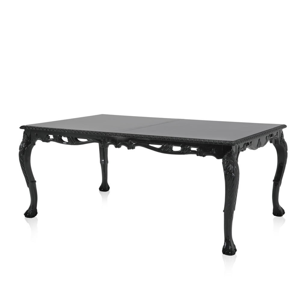 Black Classical Wood Dining Table