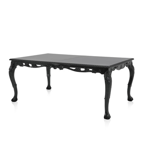 Black Classical Wood Dining Table