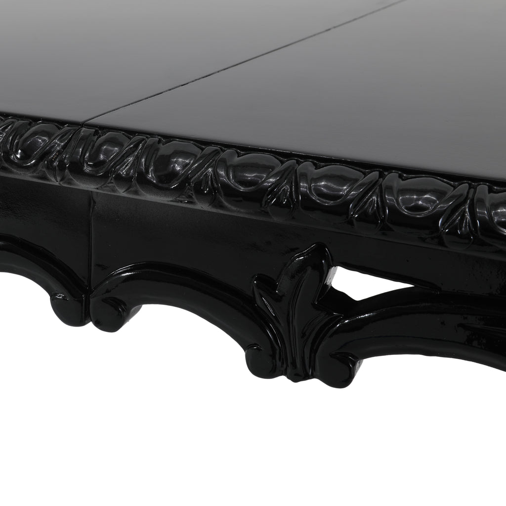 Black Classical Wood Dining Table