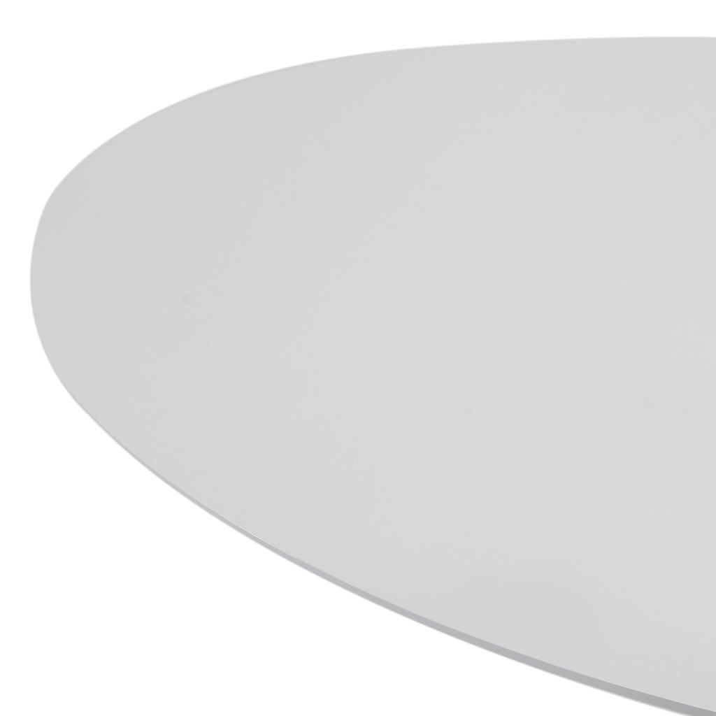 White Asymmetrical Tulip Dining Table