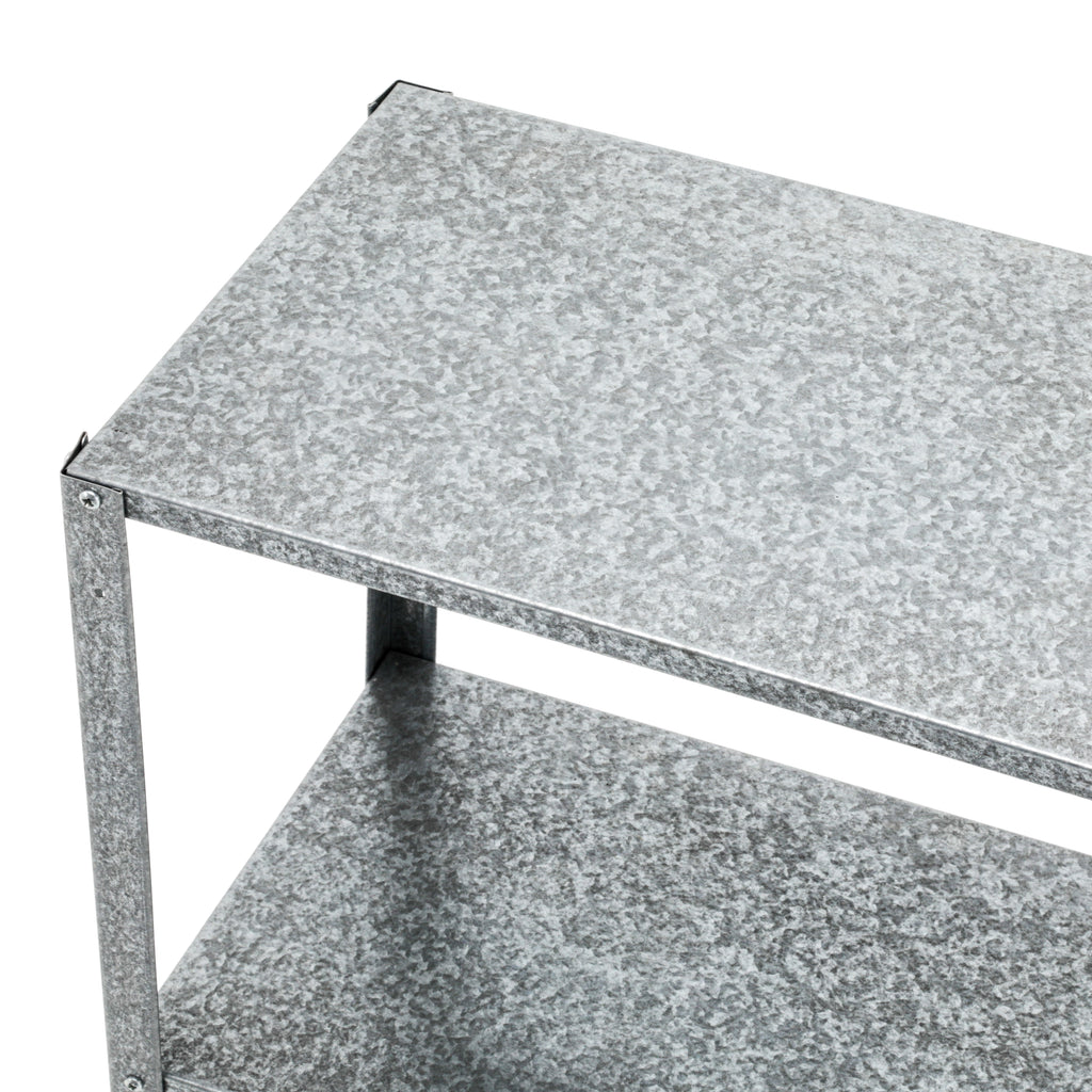Industrial Silver Metal Shelf