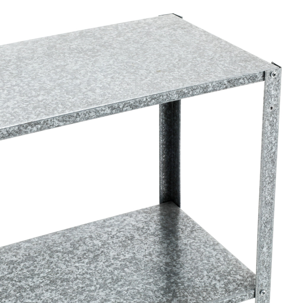 Industrial Silver Metal Shelf