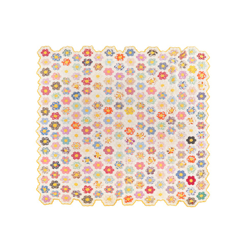 Multi Pattern Floral Baby Quilt