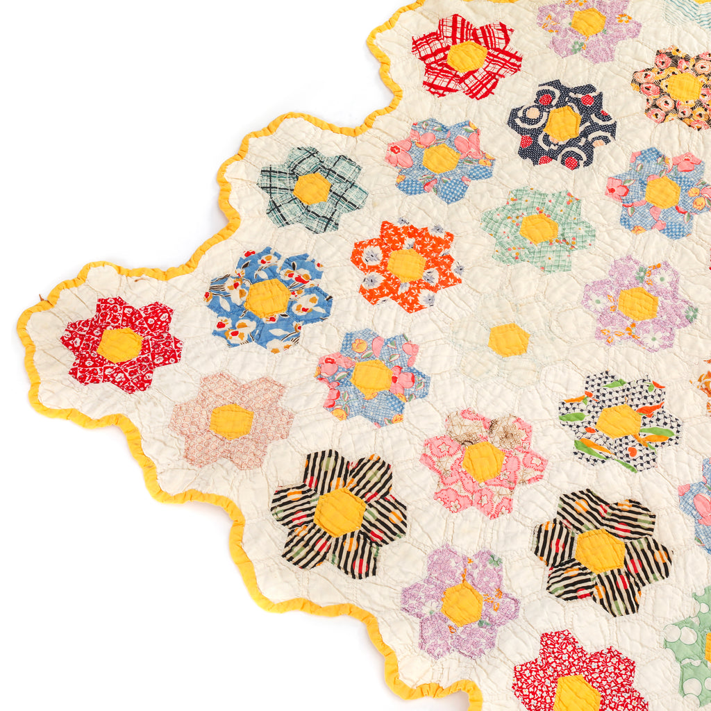 Multi Pattern Floral Baby Quilt