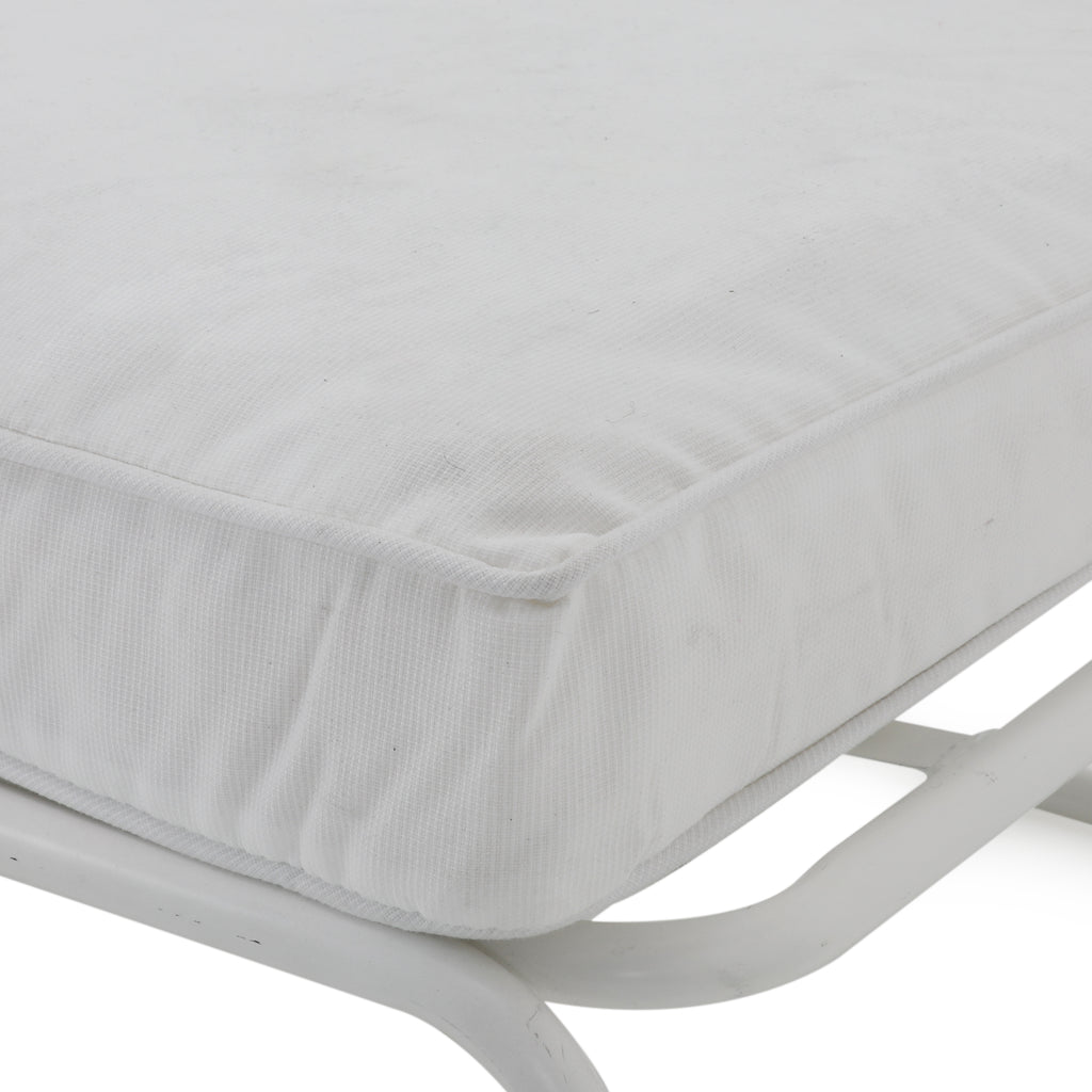 White Metal Outdoor Loungers