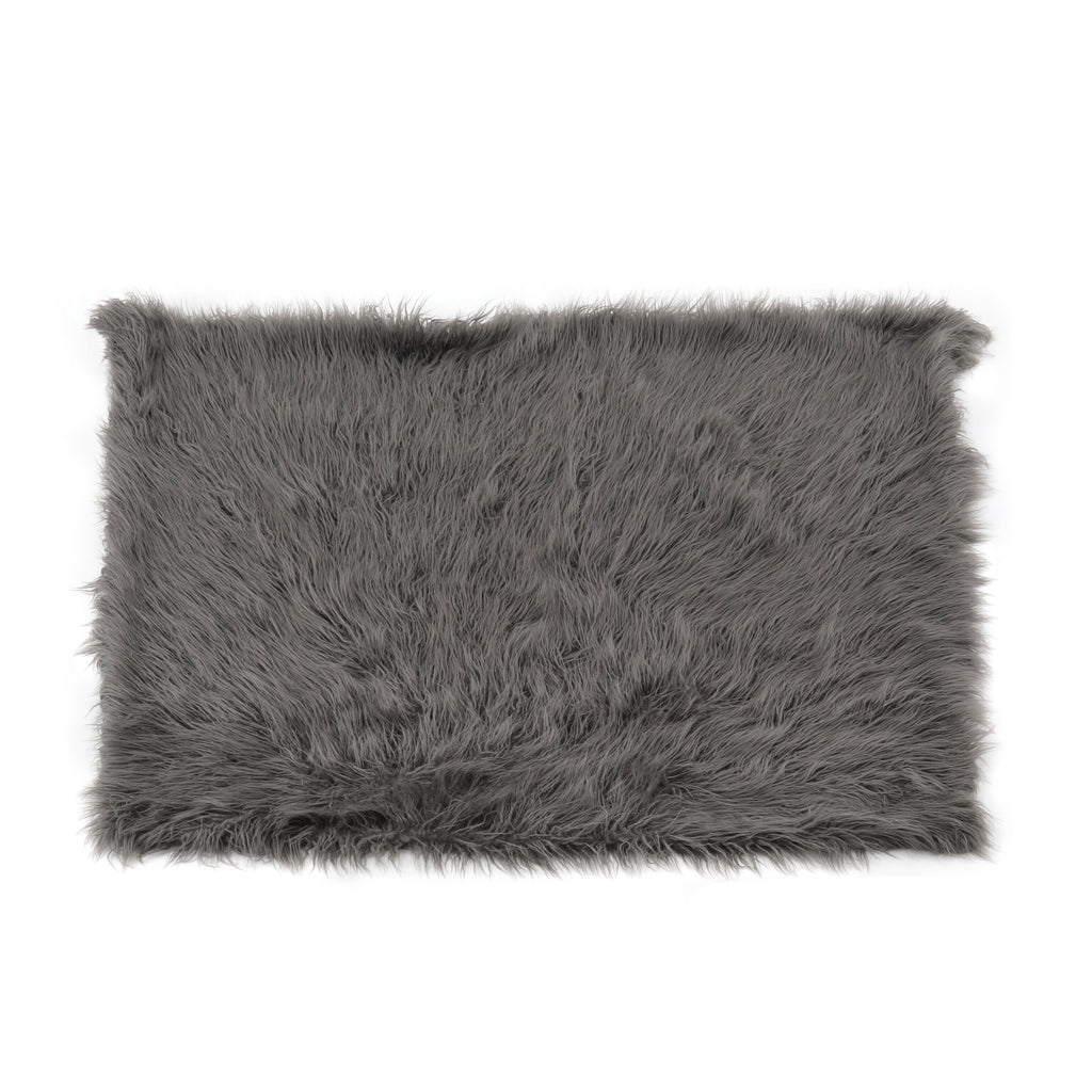 Charcoal Shag Throw Blanket