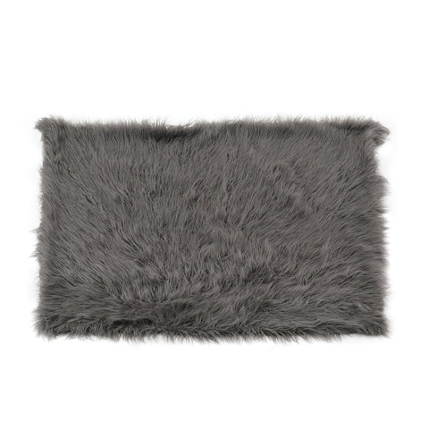 Charcoal Shag Throw Blanket